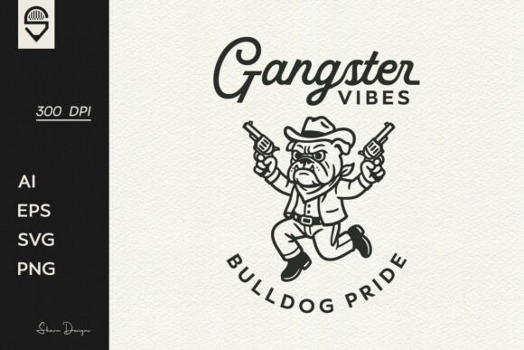 Cool Cowboy Bulldog Gangster Vibes