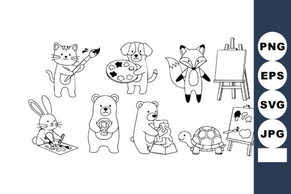 Cute Animal Characters Painting and Draw