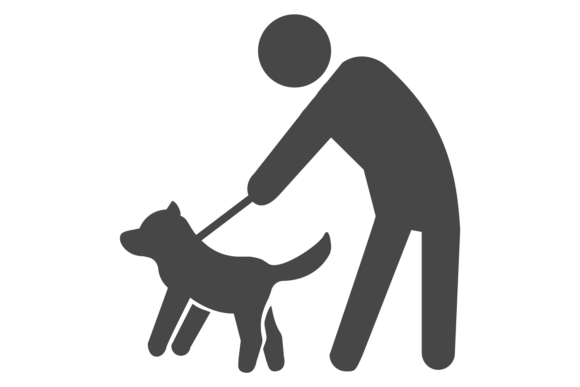 Dog Owner Walking with Pet on Leash