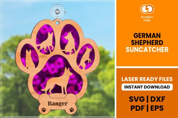 German Shepherd Suncatcher SVG: Designer Review