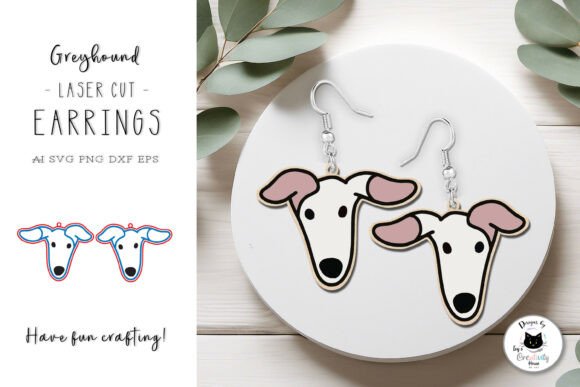 Greyhound Dog Laser Cut Earrings SVG: Design Review