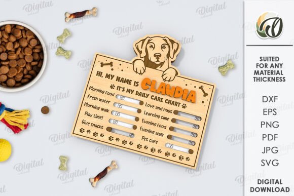 Personalized Dog Tracker Laser Cut