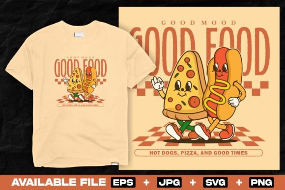 Retro Junk Food Cartoon Design