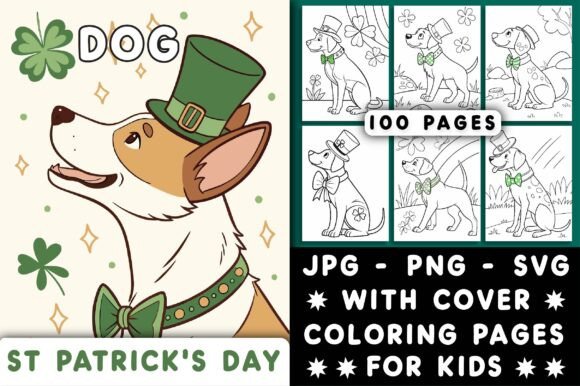 St. Patrick’s Day Dog Coloring Pages